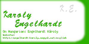 karoly engelhardt business card
