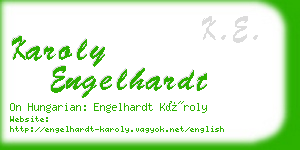 karoly engelhardt business card